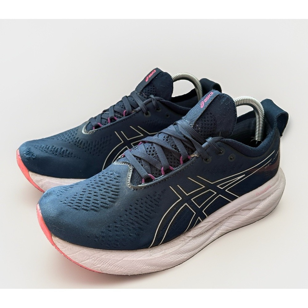 ASICS Womens Gel Nimbus 25 French Blue Lilac Hint 1012B437 Running Shoes Sneaker